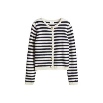 H&M Knitwear Women's Cream/Marine Blue