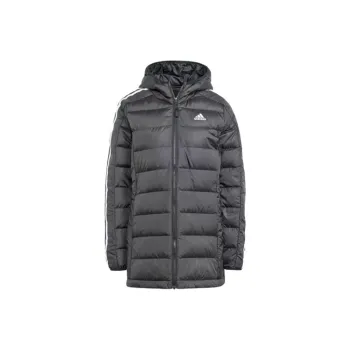 Adidas Free Shipping With AdiClub Essentials 3 Stripes Light Down Hooded Parka