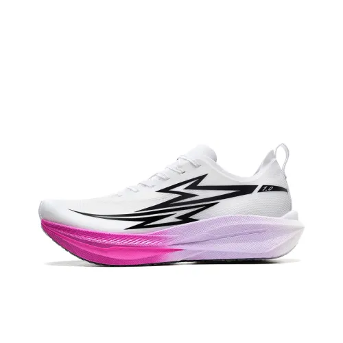 Dynamic Power Running Shoes Unisex Low Top White Purple