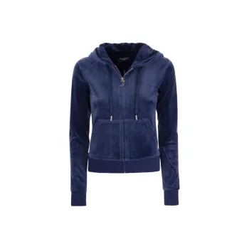Juicy Couture Logo embroidered Zipped Velour Hoodie