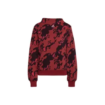 Adidas MOCK CREW AOP Sweatshirt Women's Red/Black