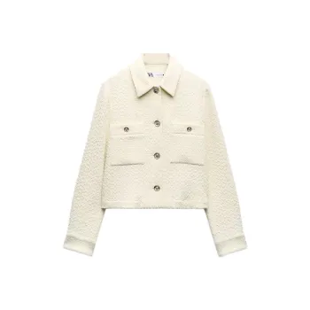 ZARA Jackets Coats Women's Frosted White
