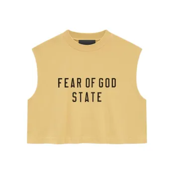 Fear Of God Essentials Tri-Blend Cropped Muscle Tee 'Amber'