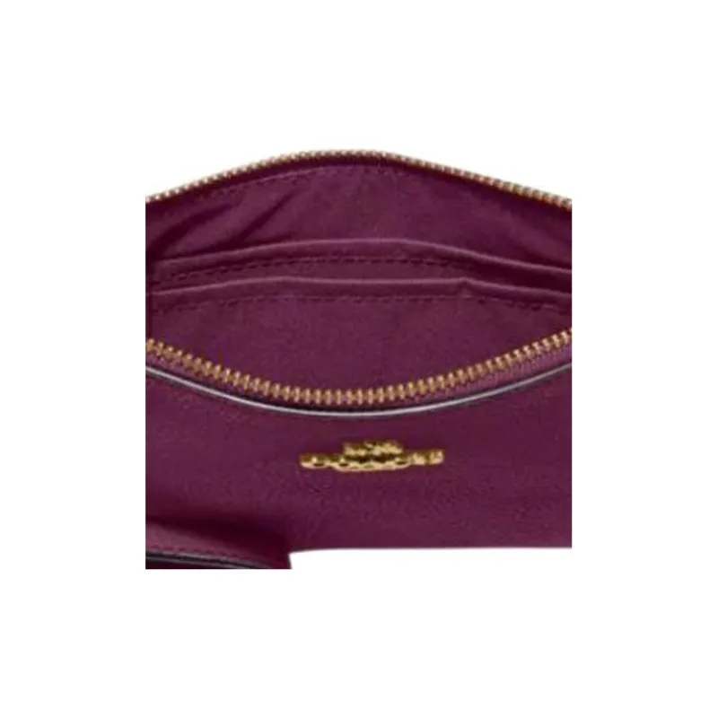 COACH Wristlet Leather Clutch Wrist Bag Small Size Women's-3