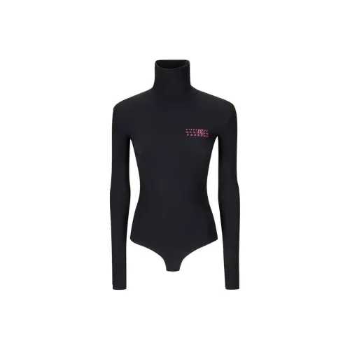 MM6 Maison Margiela Number Printed High-Neck Bodysuit