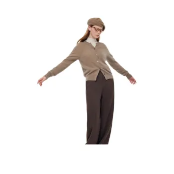 GOELIA Cashmere Sweater Women's Black Goat Cashmere