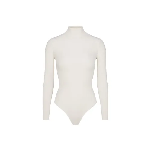 SKIMS FW24 COTTON RIB TURTLENECK BODYSUIT Bodysuits Women's MARBLE/Marble