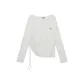 Striped Drawstring-White