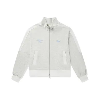QIAODAN Jackets Coats Women's White Linen Gray Floral/Jordan White