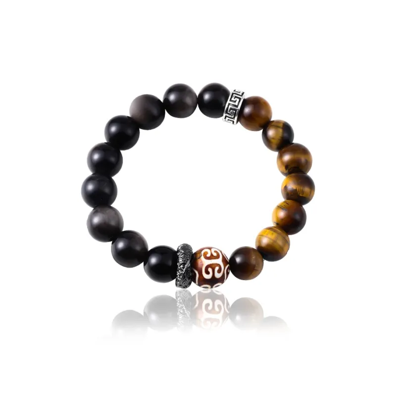 FOREVER MELODY Obsidian Bracelets Men's-0