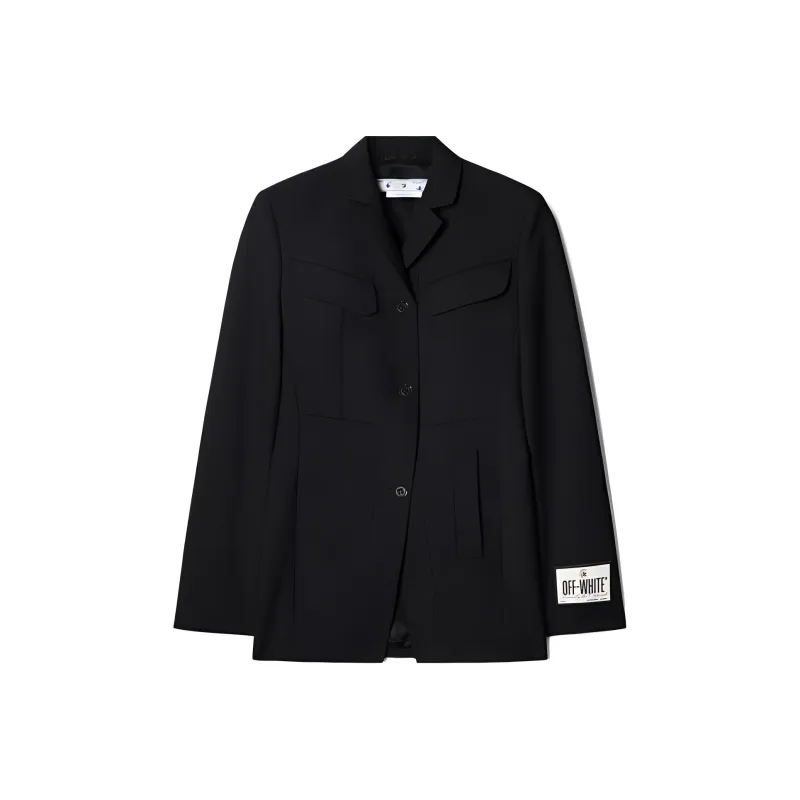 OFF-WHITE Single-Breasted Long-Sleeved Jacket-0