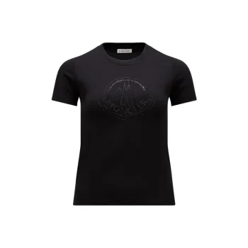 Moncler Logo Embellished Crewneck T Shirt