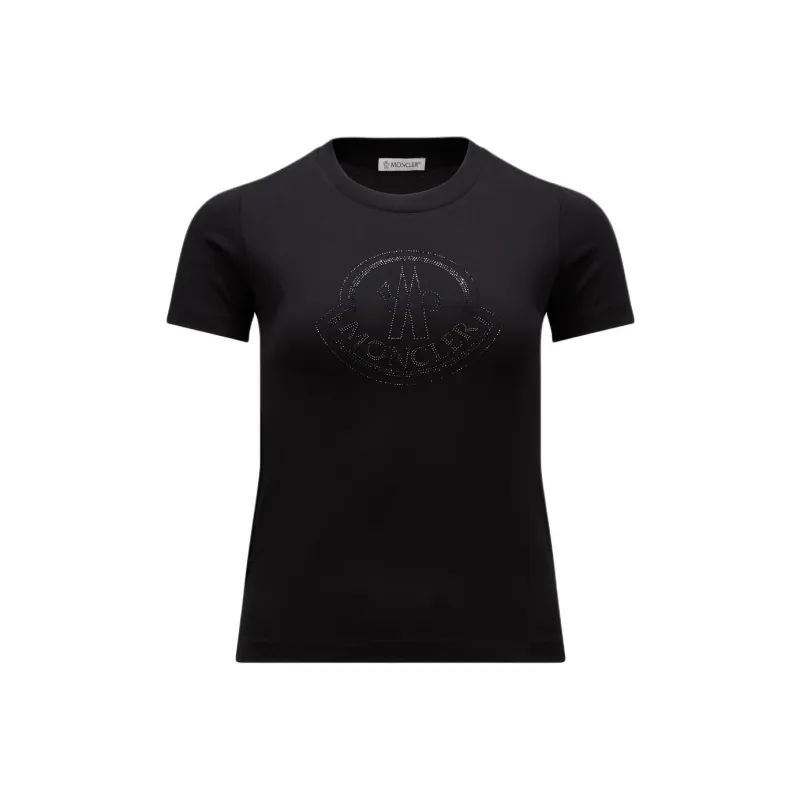 Moncler Logo Embellished Crewneck T Shirt-0
