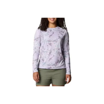 Columbia PFG Super Tidal Tee Shirt Women's Lavender Pearl Texture