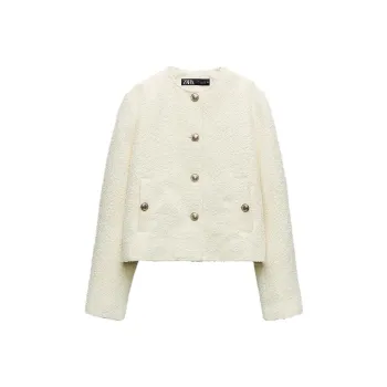 ZARA Jackets Coats Women's White
