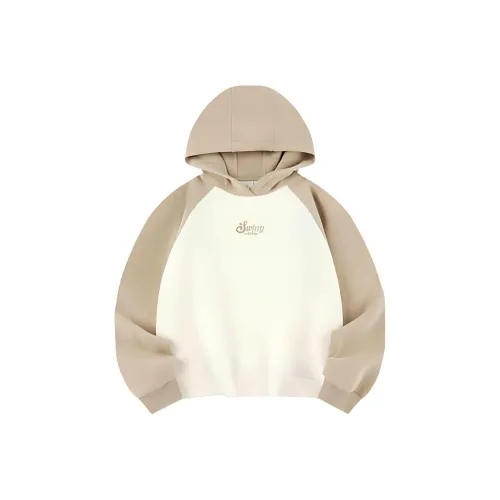 QIAODAN Sports Life Collection Sweatshirt Women's Cream White/Pine Wood Color