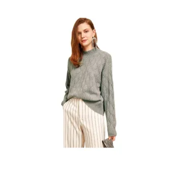 MIHUANG Cashmere Sweater Women's Light Gray