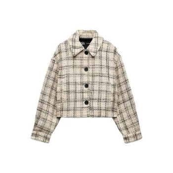 ZARA Jackets Coats Women's Camel/White