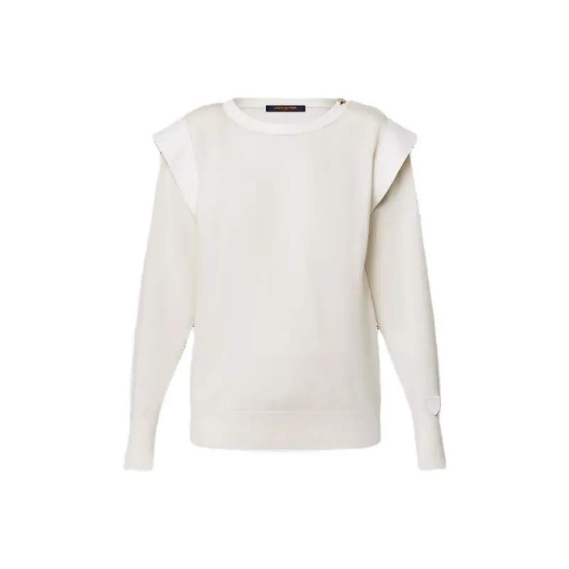 LOUIS VUITTON Leather Insert Cashmere Pullover-0