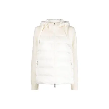 Moncler Quilted panel Hooded Cardigan