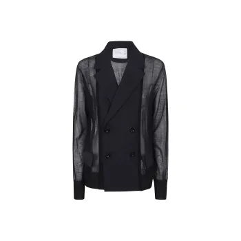 Sacai Double Breasted Panelled Jacket