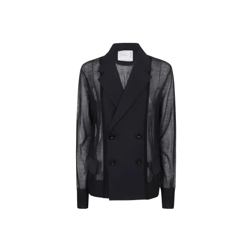 Sacai Double Breasted Panelled Jacket