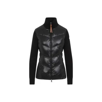 Moncler Logo Patch Knitted Padded Cardigan