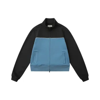 UNRETRO Jackets Women's Blue Black Patchwork