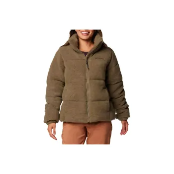 Columbia Puffect Sherpa Thermarator Jackets Coats Women's Stone Green