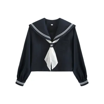 SHENBEI JK Shirt Women's Navy Blue