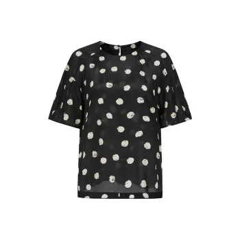 JZ. ANNAKRO Chiffon Shirt Women's Floral Black