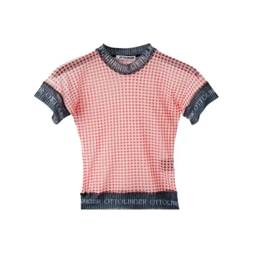 Ottolinger Mesh T Shirt 'Gingham Print'