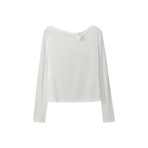 Fstudio Spring Korean Style Design Versatile Crew Neck Base Layer Shirt Women's
