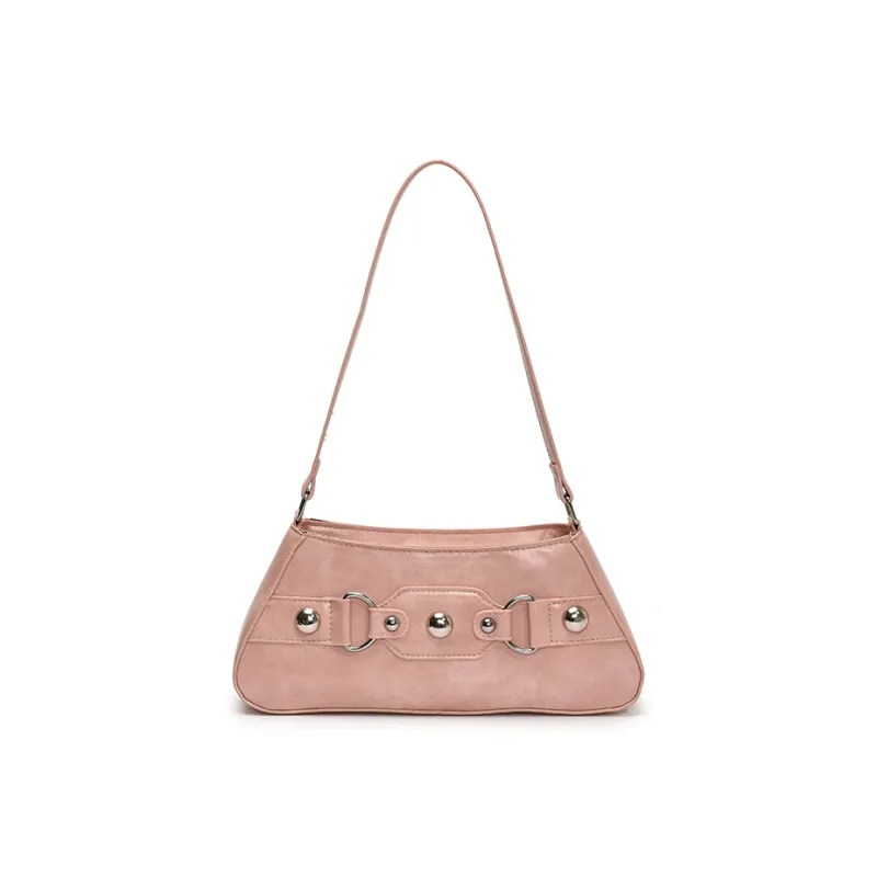 RIVMIND PU Shoulder Bag Women's White/Pink/Blue/Silver/Black/Gray-1