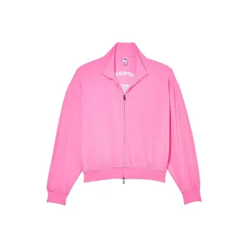 Victoria's Secret PINK IVY FLEECE FULL-ZIP SWEATSHIRT/LP Jackets Coats Women's Laura Pink