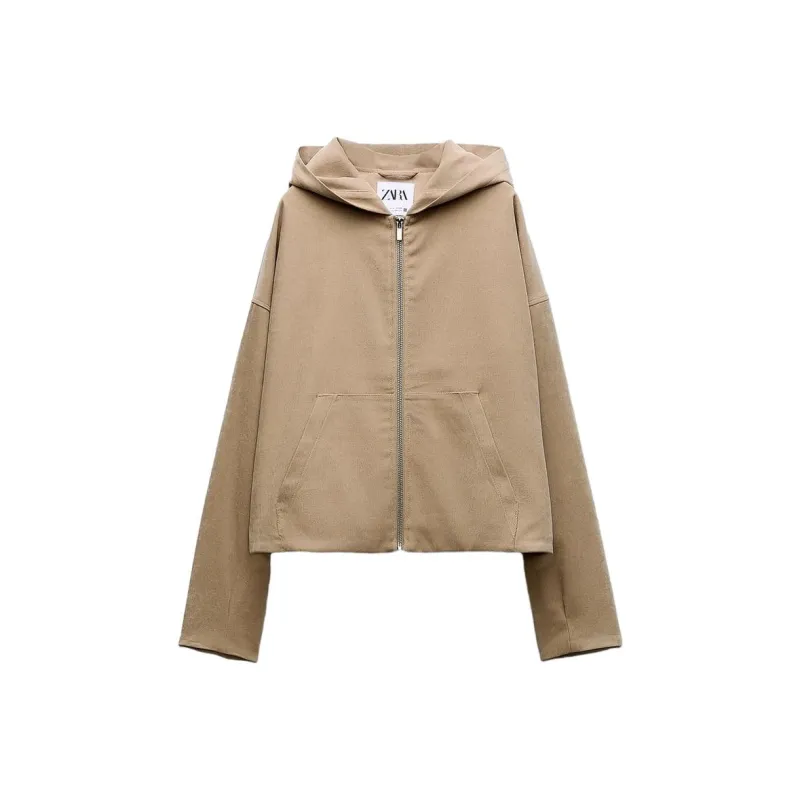 ZARA Jackets Coats Women's Medium Camel-0
