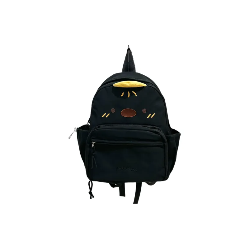Yalu Nylon Backpack Regular Unisex White/Black/Yellow-5