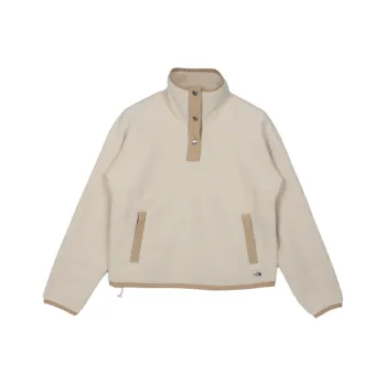 THE NORTH FACE Cragmont Snap Button Placket Pullover White/Tan