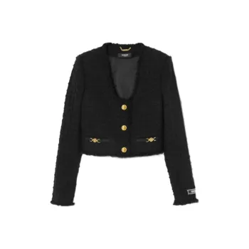VERSACE Button-Up Cropped Jacket