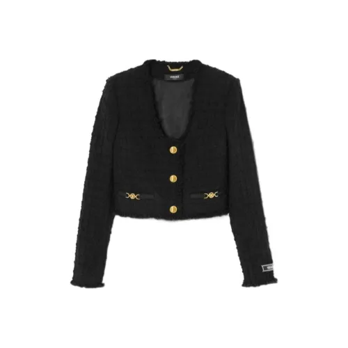 VERSACE Button-Up Cropped Jacket