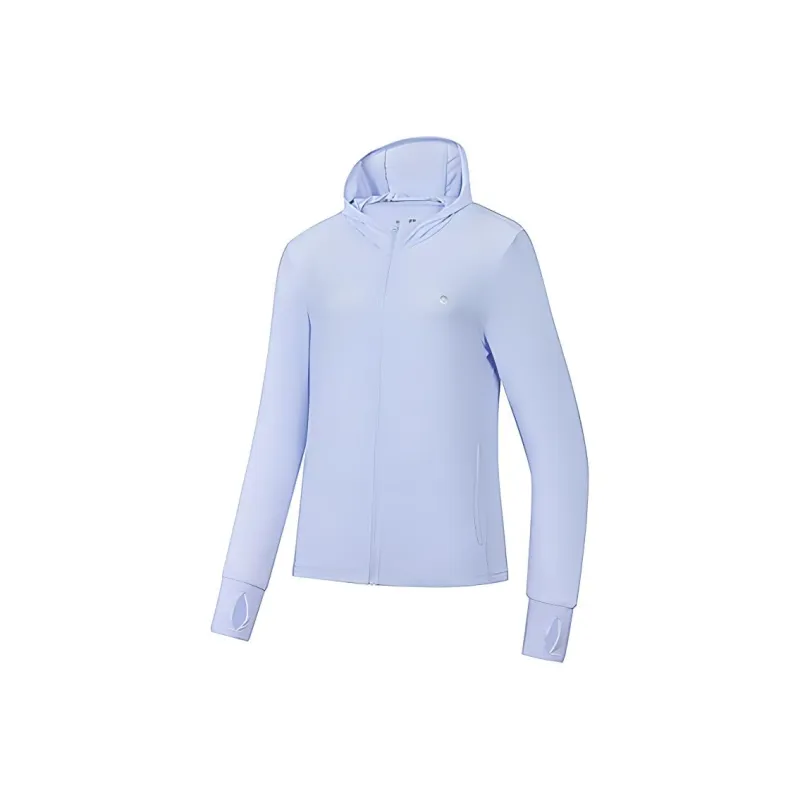 QIAODAN Knitwear Women's Lightweight Transparent Blue-0