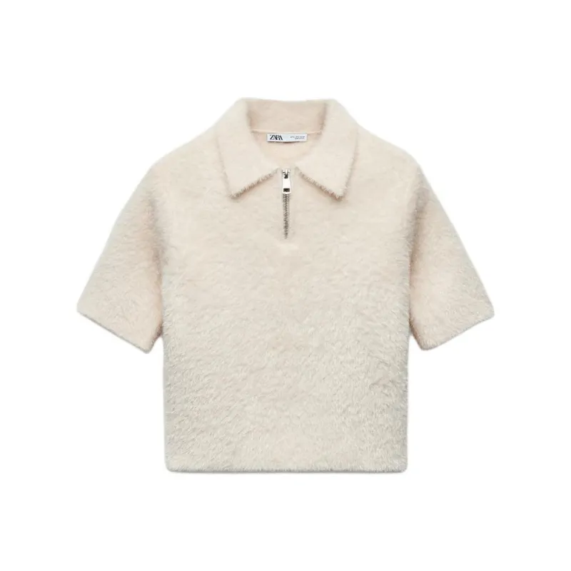 ZARA Polo Shirts Women's Beige-0