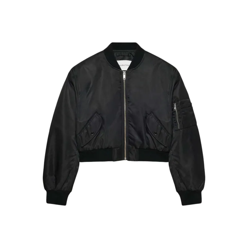 ARITZIA Babaton Paramount Bomber Jackets Coats Women's BLACK/Black-0