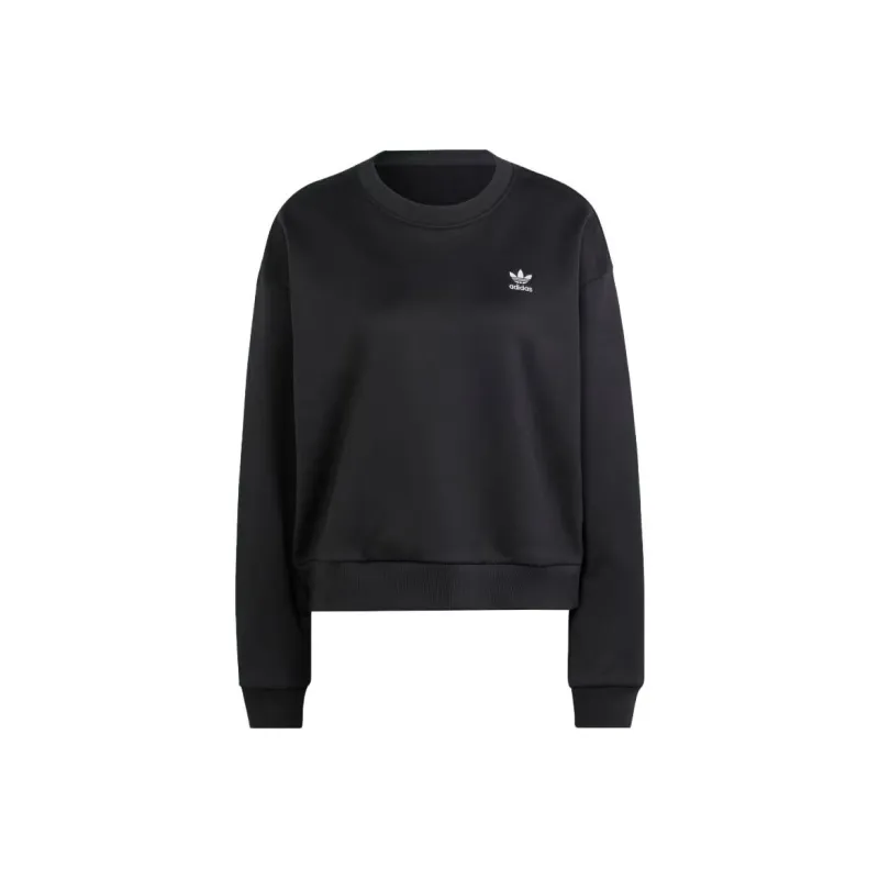 Adidas Originals Trefoil Cropped Sweater Sweatshirt Women's Black-0
