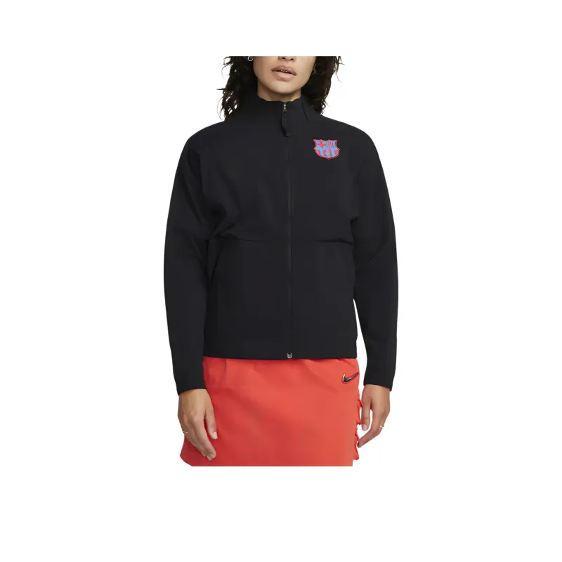 Nike x FIT F.C. Barcelona Jackets Coats Women's Black Signal Blue-0