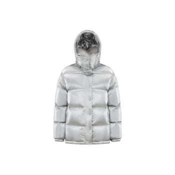 Moncler Down Jacket Women's Silver White