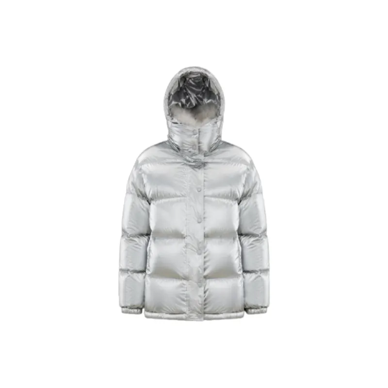 Moncler Down Jacket Women's Silver White-0
