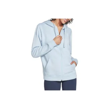 Skechers Apparel Diamond Crown Front Zip Hoodie Jackets Coats Women's Blue