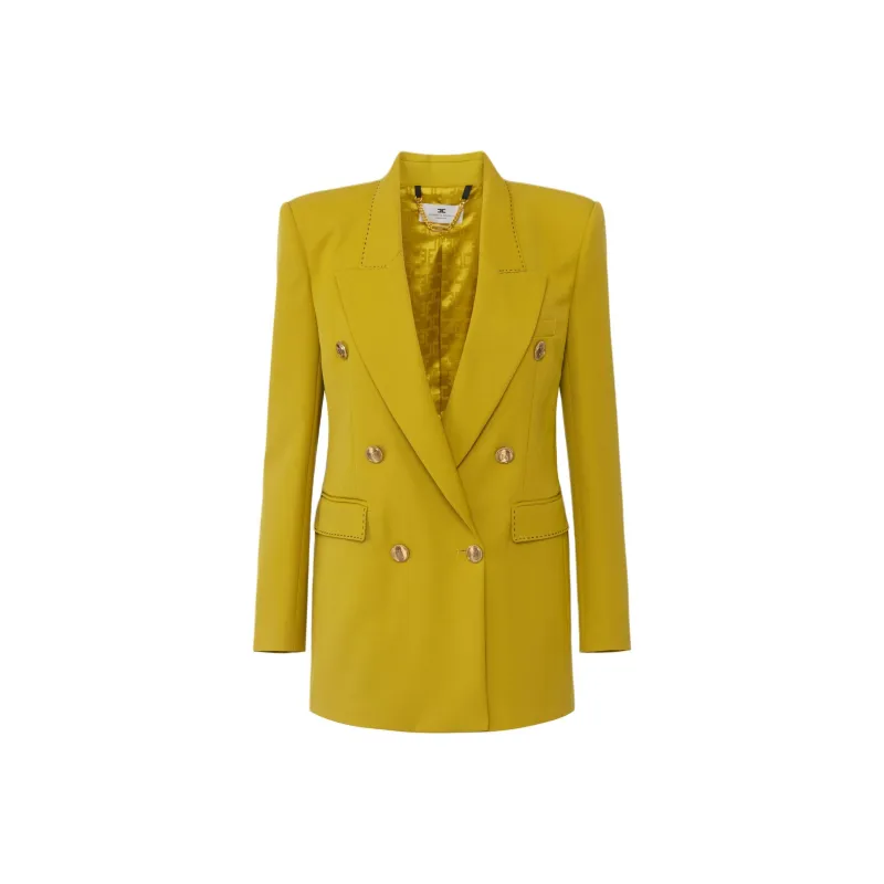 Elisabetta Franchi Contrast Topstitched Cool Jacket-0
