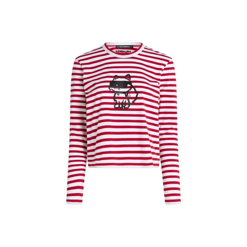 KARL LAGERFELD / Karl Lagerfeld Jeans Ikon Stripe print T shirt-0